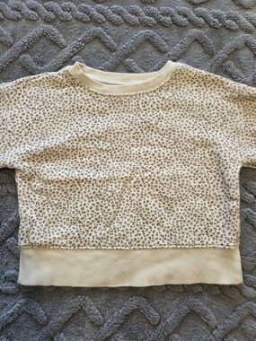 Carter's Cream Leopard Print Pullover Sweatshirt, 5T